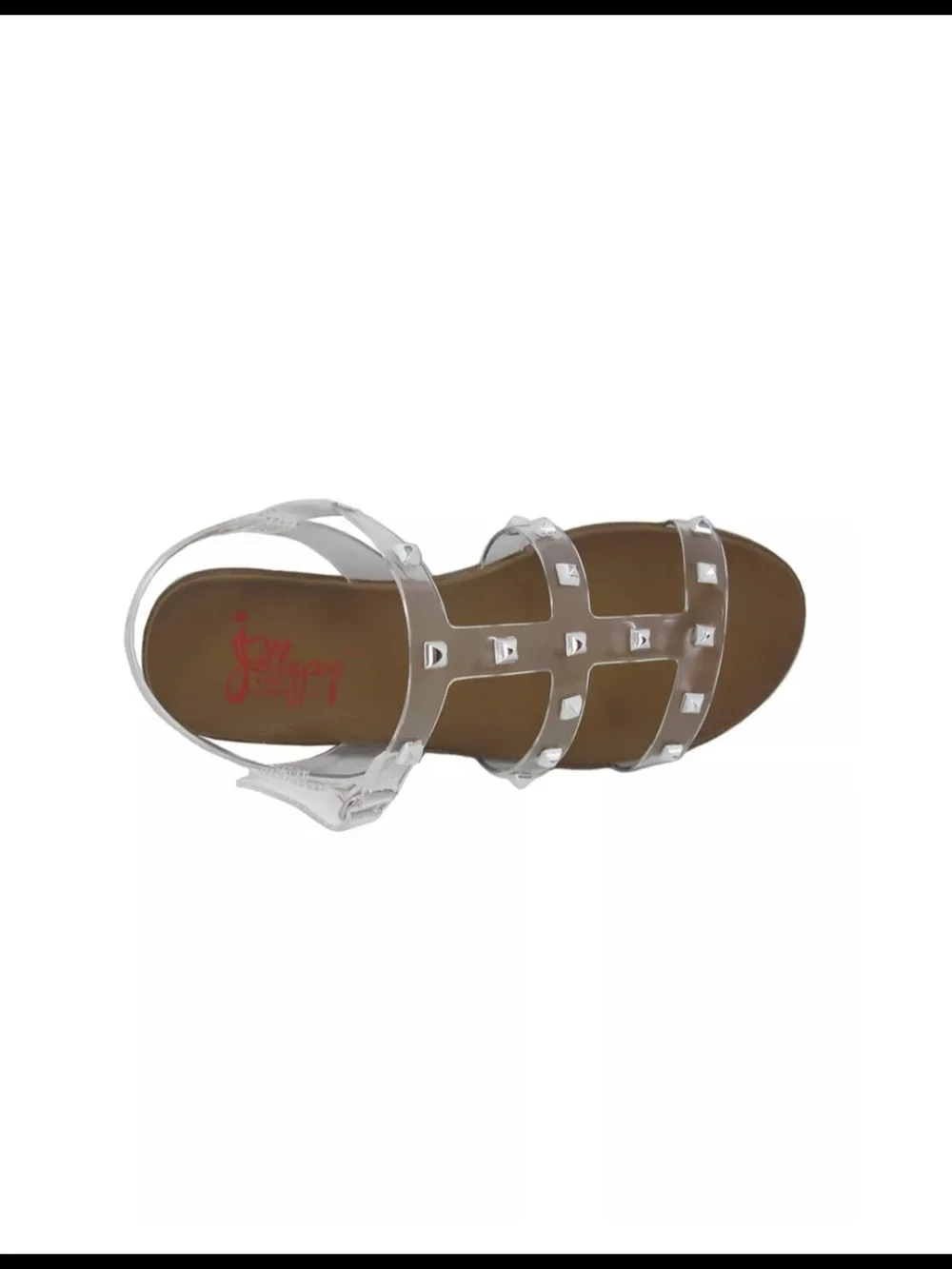Jellypop Girl's Clear Silver Studded Sandals